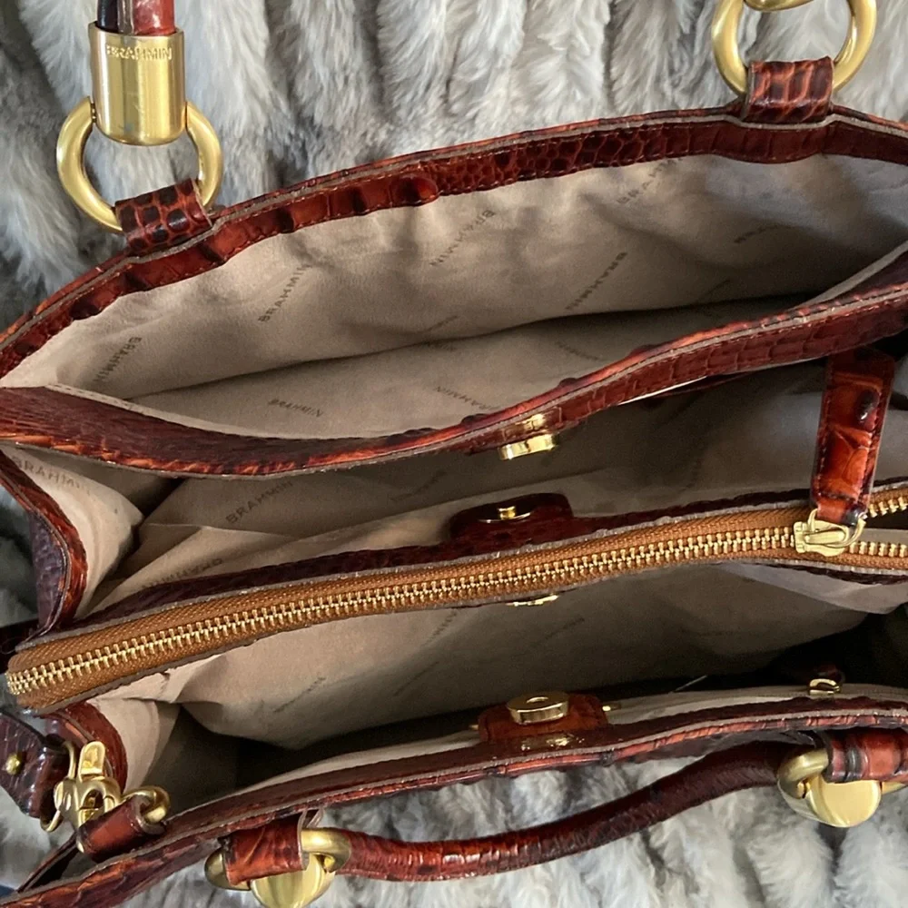 Brahmin  Melbourne croc  large handbag purse